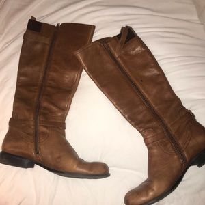 Cognac leather naturalizer riding boots 8.5